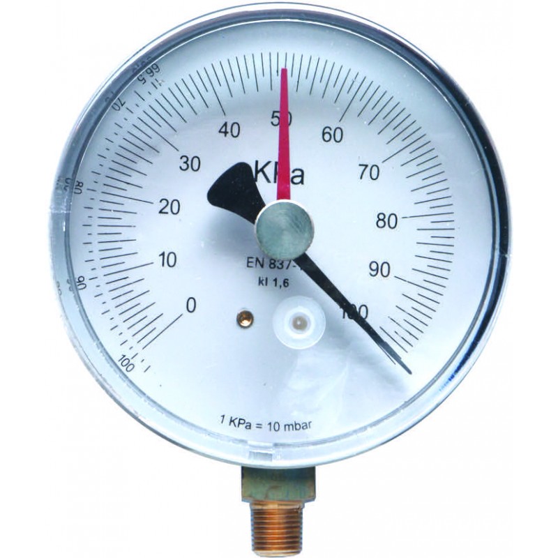 Vacuum Gauge MAN-VUOTO-NPT-80-0-1000-R - 1/8" NPT - Radial