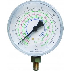 Manometro glicerina per controllo pressione olio Scala 0 - 18 bar  MAN-SAE-OIL-63-018-A-I - 1/4 SAE - Posteriore centrale