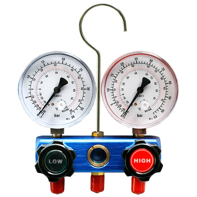 2-way manifolds with pressure gauges GM-2-S2-C1-80-PF - R32-410